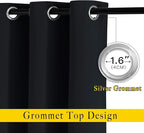 NICETOWN Black Out Curtains 54 inch Long - Image 2
