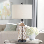 Ruzectt 25.5" Coastal Glass Table Lamps Set of 2, 3-Way Dimmable Touch Control - Image 6
