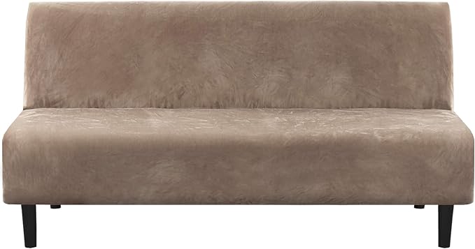 H.VERSAILTEX Real Velvet Futon Cover Armless Sofa Covers Sofa Bed Covers by HVERSAILTEX