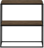 Furinno Moretti Modern Wide Stackable Metal Shelf, Columbia Walnut - Image 6