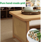 Japanese Floor Table Bamboo Folding Coffee Table Portable Solid Wood Japanese - Image 5