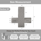 Gray Recliner Chair Covers, Quilted Décor Water-Repellent Medium Lazy Boy Chair - Image 7