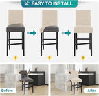 Turquoize 100% Waterproof Bar Stool Cover Stretch Washable Barstool Seat Covers - Image 6