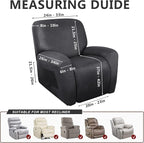 ANARACHON Recliner Chair Covers Leather Like, 4 Pieces Recliner Cover - Image 3