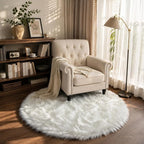 EasyJoy Faux Sheepskin Rug, Fluffy Faux Fur Rug, Ultra Soft Shag Area Rug - Image 2