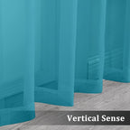 2 Panels Sheer Window Curtain Panels 96" Length - Image 5