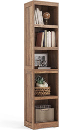 LINSY HOME 5-Shelf Bookcase, Narrow Bookshelves Floor Standing Display Storage by LINSYHOME
