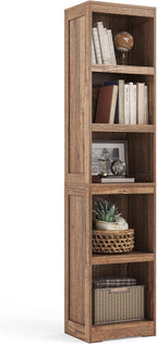LINSY HOME 5-Shelf Bookcase, Narrow Bookshelves Floor Standing Display Storage by LINSYHOME