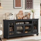 SAVOR LIFE Large Black Sideboard Buffet Cabinet - Image 3