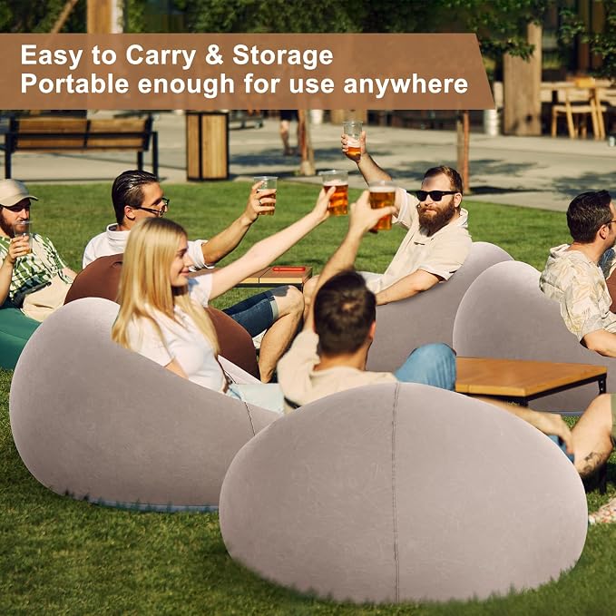 Realspring 6 9 12 Pcs Inflatable Bean Bag Chairs - Image 6