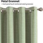 100% Blackout Linen Textured Curtains 90 Inch Long, Sage Green | 100% Blackout - Image 6