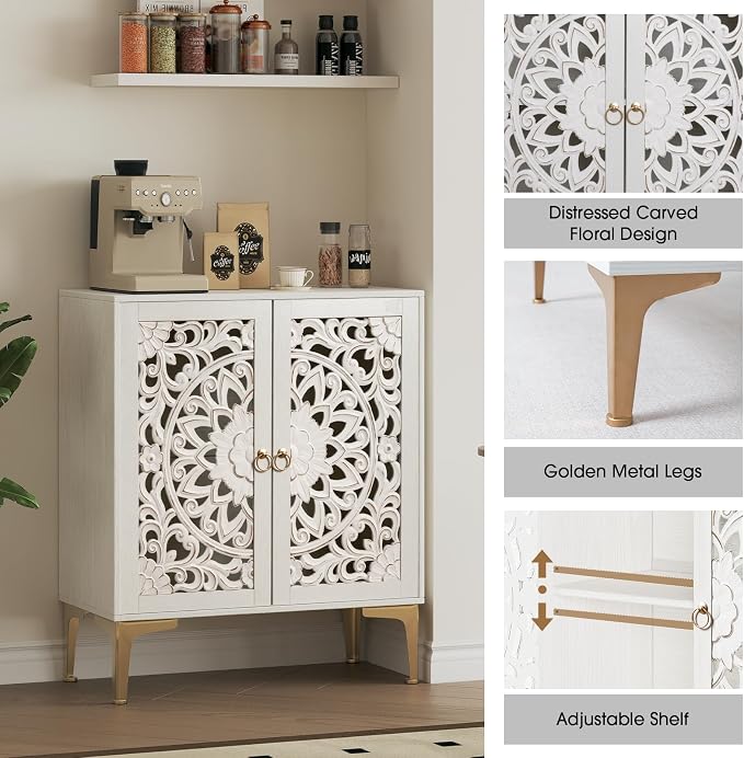 JOINICE Accent Cabinet with Doors, Sideboard Buffet Cabinet with Storage - Image 3
