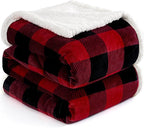 PU MEI Sherpa Fleece Throw Blanket 60" x 80" Reversible Plush Fluffy Large Big by HOME