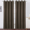 Blackout Curtains 66 x 95 inch/Chocolate Brown Curtains Set of 2 Panels/Thermal by Lemomo