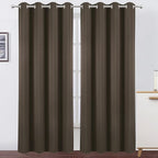 Blackout Curtains 66 x 95 inch/Chocolate Brown Curtains Set of 2 Panels/Thermal by Lemomo