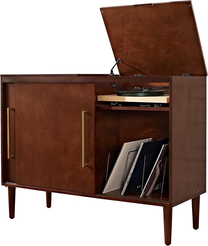 Crosley Furniture Everett Media Console and Record Player Stand by CrosleyFurniture