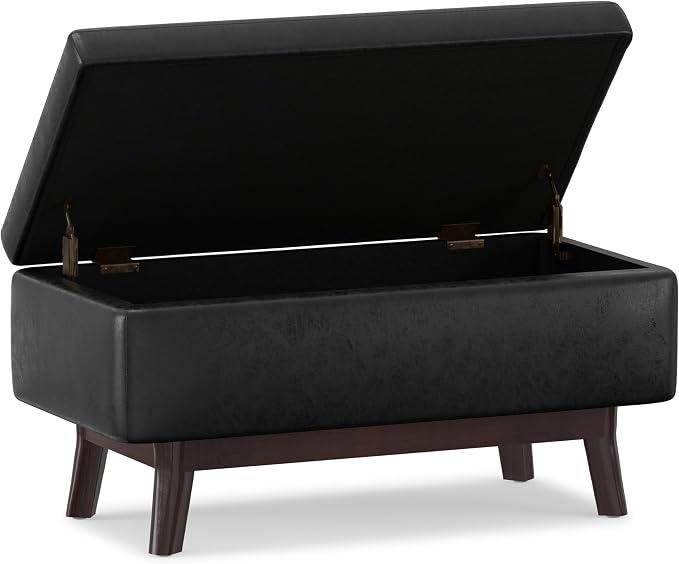 SIMPLIHOME Owen Small Rectangular Storage Ottoman - Image 4