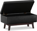 SIMPLIHOME Owen Small Rectangular Storage Ottoman - Image 4