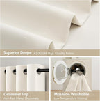 MIULEE Cream 100% Blackout Curtains - Image 7