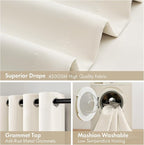 MIULEE Cream 100% Blackout Short Curtains - Image 7