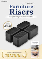 EclatBain Rectangle Bed Risers Furniture Risers Heavy-Duty Rectangular - Image 3