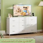 WLIVE 47''W Dresser for Bedroom, 55 inch TV, Wide Chest of Drawers - Image 4