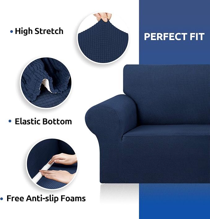 Stretch Couch Covers for Sofa, 3 Cushion Couch Slipcover, Elastic Bottom for - Image 7