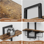Creso hom Floating Shelves for Wall Set of 2, Wood Wall Shelf - Image 6