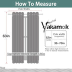 Yakamok Aqua 100% Blackout Curtains 63 Inches Long - Image 8
