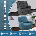 H.VERSAILTEX Velvet Stretch Recliner Couch Covers 4-Pieces Style Recliner Chair - Image 5