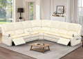 Yolsali Manual Reclining Sectional Sofa Set, 7 Seats Soft Leather Recliner by SavortheHappyMoments