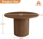 Round Dining Table for 4, Modern Farmhouse Kitchen Table, 47 Inch Small Circle - Image 2
