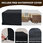 Aoxun Patio Furniture Sets, 10-Piece Outdoor Patio Furniture - Image 7