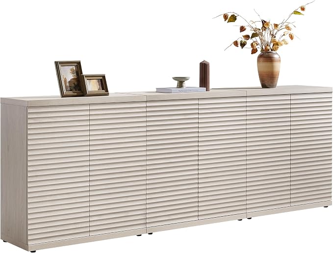 SICOTAS Buffet Cabinet with Storage Accent Sideboard Modern Credenza with Doors by SICOTAS