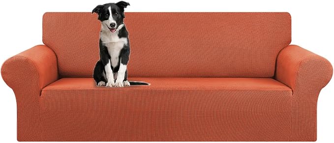 Stretch Oversized Couch Covers for Sofa Slipcover, Pureed Pumpkin | 1-Piece by KEKUOU