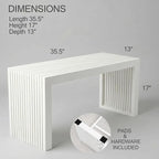 SWEVEN Bamboo Natural 36 inch Wooden Bench, Small Wood Benches - Image 3