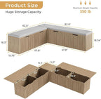 Bobve L-Shape Storage Bench - Image 2