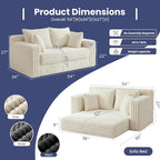 3-in-1 Convertible Sofa Bed: Boneless Loveseat Sleeper & Folding Couch Bed - Image 2