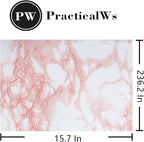 practicalWs 15.7 in x 236.2 in Self-Adhesive White Pink Marble Removable - Image 6