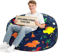 Lukeight Dinosaur Stuffed Animals Storage Bean Bag Chair Cover by Lukeight
