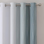 Stone Blue and Greyish White Blackout Curtains - Image 4