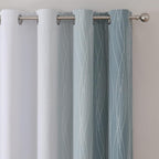Stone Blue and Greyish White Blackout Curtains - Image 4