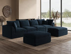 ohllob 140" U Shaped Couch, Cloud Sectional Couches - Image 3