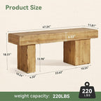 Thickened Solid Wood Bench, Heavy Duty Dining Bench - Image 2
