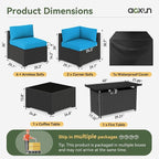 Aoxun 8 Piece Patio Furniture Set - Image 4