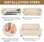 Peryiter 2 Pcs Sofa Covers Couch and Loveseat Covers Set Stretch Sofa Slipcover - Image 3