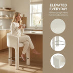 HNY Modern Counter Height Bar Stools, 26”H Barrel Counter Stools - Image 3