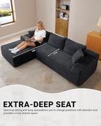 108 Inch Cloud Sectional Couch, Modern Modular Sectional Sofa - Image 5