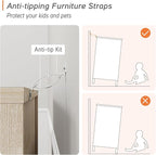 WAMPAT TV Stand Cabinets for 120+ Inches TVs, 4-in-1 Wood Media Console Table - Image 8