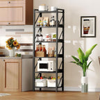 HOOBRO Bookshelf, 6-Tier Industrial Bookcase, Book Shelf Storage Organizer - Image 4